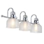 JONATHAN Y Lighting Virginia 3 Light 25" Wide LED Bathroom Vanity Light Chrome
