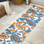 JONATHAN Y Lighting Amalfi Coast 2-1/4' x 10' Polypropylene Paisley Indoor/Outdoor Runner Orange / Blue