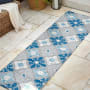 JONATHAN Y Lighting Amalfi Coast 2-1/4' x 8' Polypropylene Traditional Indoor/Outdoor Runner Light Gray / Blue