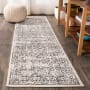 JONATHAN Y Lighting Bohemian FLAIR 2-1/4' x 8' Polypropylene Vintage Indoor Runner Gray / Black