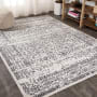 JONATHAN Y Lighting Bohemian FLAIR 7-3/4' x 10' Polypropylene Vintage Indoor Area Rug Gray / Black