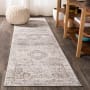 JONATHAN Y Lighting Bohemian FLAIR 2-1/4' x 8' Polypropylene Vintage Indoor Runner Gray / Cream