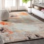 JONATHAN Y Lighting Contemporary POP 3' x 5' Polypropylene Vintage Abstract Rectangle Area Rug Cream / Orange