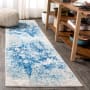 JONATHAN Y Lighting Contemporary POP 2-1/4' x 8' Polypropylene Vintage Indoor Runner Cream / Blue