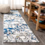 JONATHAN Y Lighting Contemporary POP 2-1/4' x 8' Polypropylene Vintage Indoor Runner Dark Gray / Blue