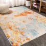 JONATHAN Y Lighting Contemporary POP 4' x 6' Polypropylene Vintage Indoor Area Rug Orange / Multi