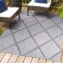 JONATHAN Y Lighting Ibiza 5-1/4' x 7-1/2' Polypropylene Geometric and Trellis Indoor/Outdoor Area Rug Light Gray