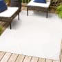 JONATHAN Y Lighting Ibiza 5-1/4' x 7-1/2' Polypropylene Geometric and Trellis Indoor/Outdoor Area Rug Ivory