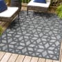 JONATHAN Y Lighting Ibiza 4' x 6' Polypropylene Geometric and Trellis Indoor/Outdoor Area Rug Dark Gray