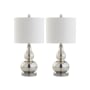JONATHAN Y Lighting Anya 21" Tall LED Table Lamp - Set of 2 Mercury Silver