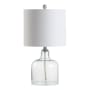 JONATHAN Y Lighting Gemma 19" Tall LED Table Lamp Chrome / Clear