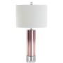 JONATHAN Y Lighting Edward Single Light 27" Tall LED Buffet Table Lamp Rose Gold