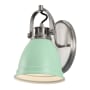 JONATHAN Y Lighting Phineas 11" Tall LED Bathroom Sconce Mint Green / Nickel