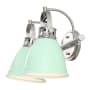 JONATHAN Y Lighting Phineas 2 Light 16" Wide LED Vanity Light Mint Green / Nickel