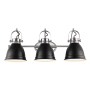JONATHAN Y Lighting Phineas 3 Light 26" Wide LED Vanity Light Black