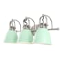 JONATHAN Y Lighting Phineas 3 Light 26" Wide LED Vanity Light Mint Green / Nickel