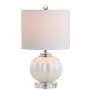 JONATHAN Y Lighting Pearl 18" Tall LED Vase Table Lamp White / Chrome