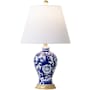 JONATHAN Y Lighting Grace 24" Tall LED Vase Table Lamp Navy / White