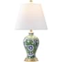 JONATHAN Y Lighting Grace 24" Tall LED Vase Table Lamp Green / White