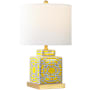 JONATHAN Y Lighting Catherine 22" Tall LED Vase Table Lamp Yellow / White