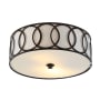 JONATHAN Y Lighting Aria 2 Light 12" Wide LED Flush Mount Drum Ceiling Fixture Oil Rubbed Bronze