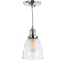 JONATHAN Y Lighting Single Light 6" Wide LED Mini Pendant with Clear Glass Shade Chrome