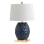 JONATHAN Y Lighting Diamond Single Light 26" Tall LED Buffet Table Lamp Navy / Gold Leaf