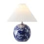 JONATHAN Y Lighting Shishen 20" Tall LED Vase Table Lamp Navy / White