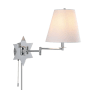 JONATHAN Y Lighting David 17" Tall LED Hardwired or Plug-In Wall Sconce Chrome