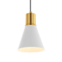 JONATHAN Y Lighting Apollo 6" Wide LED Mini Pendant White / Brass Gold