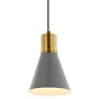 JONATHAN Y Lighting Apollo 6" Wide LED Mini Pendant Gray / Brass Gold