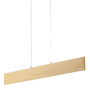 JONATHAN Y Lighting Draper 32" Wide LED Linear Chandelier Light Brown Wood