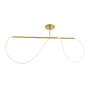 JONATHAN Y Lighting Alessio 48" Wide LED Semi-Flush Linear Ceiling Fixture Brass Gold
