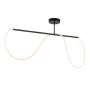 JONATHAN Y Lighting Alessio 48" Wide LED Semi-Flush Linear Ceiling Fixture Black