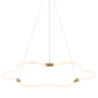 JONATHAN Y Lighting Nuvola 32" Wide LED Abstract Chandelier Brass Gold