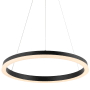 JONATHAN Y Lighting Baxter 24" Wide LED Ring Chandelier Black