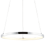 JONATHAN Y Lighting Bradley 16" Wide LED Suspension Pendant Chrome