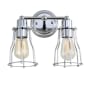 JONATHAN Y Lighting Evelyn 2 Light 13" Wide Bathroom Vanity Light Chrome