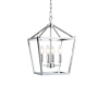 JONATHAN Y Lighting Pagoda 4 Light 12" Wide LED Taper Candle Pendant Chrome