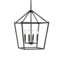 JONATHAN Y Lighting Pagoda 4 Light 16" Wide LED Taper Candle Pendant Oil Rubbed Bronze