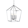 JONATHAN Y Lighting Pagoda 4 Light 16" Wide LED Taper Candle Pendant Chrome