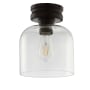 JONATHAN Y Lighting Single Light 8" Wide LED Semi-Flush Ceiling Fixture Oil Rubbed Bronze