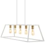 JONATHAN Y Lighting Floyd 5 Light 38" Wide LED Linear Chandelier White