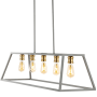JONATHAN Y Lighting Floyd 5 Light 38" Wide LED Linear Chandelier Gray