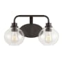 JONATHAN Y Lighting Sandrine 2 Light 18" Wide LED Bathroom Vanity Light Oil Rubbed Bronze