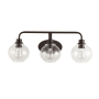 JONATHAN Y Lighting Sandrine 3 Light 26" Wide LED Bathroom Vanity Light Oil Rubbed Bronze