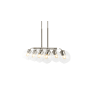 JONATHAN Y Lighting Julian 8 Light 34" Wide LED Linear Pendant Nickel
