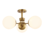 JONATHAN Y Lighting Olivier 3 Light 24" Wide LED Semi-Flush Ceiling Fixture Brass Gold