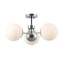 JONATHAN Y Lighting Olivier 3 Light 24" Wide LED Semi-Flush Ceiling Fixture Chrome