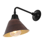 JONATHAN Y Lighting Croydon 15" Tall Indoor/Outdoor LED Wall Sconce Wood Finish / Black
